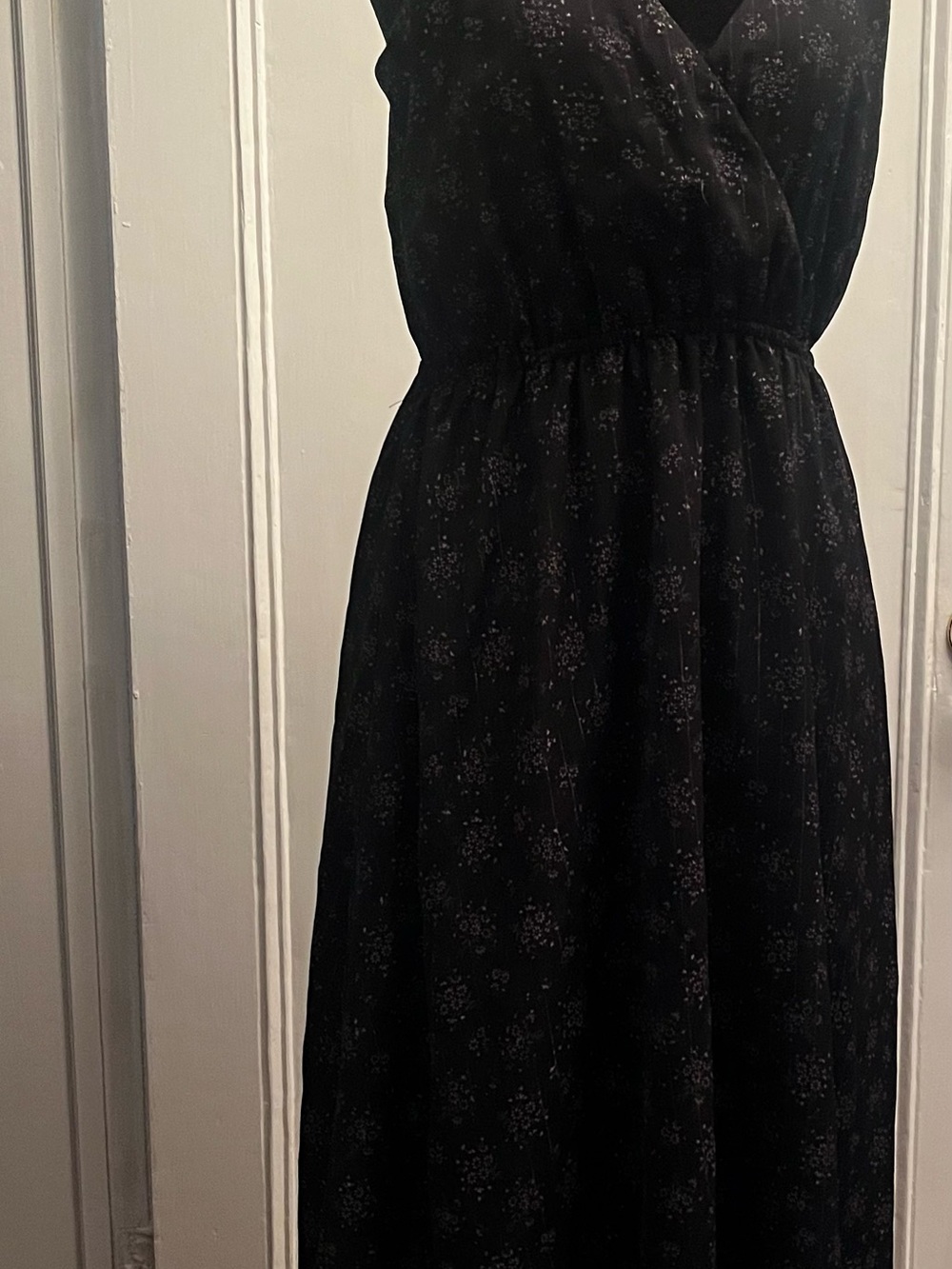 Privacy Please Black Floral Maxi Dress
